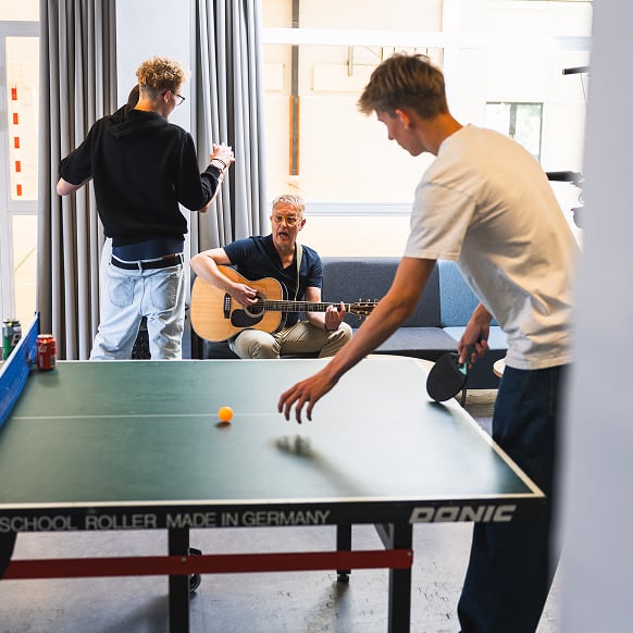 Bordtennis på Gylling Efterskole